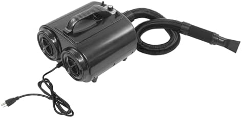 Professional Pet Hair Dryer for Dogs&Cats,3600W High-Speed Dog Dryer with Adjustable Temperature (77-149℉) & Airspeed (98-230 ft/s),with 2 Nozzles for Home Use,Pet Salon,60dB Quiet Drying (Black)