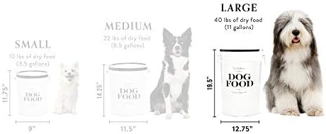Harry Barker Bon Chien Dog Food Storage Canister, Small, Metal, White