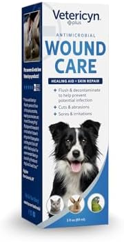 Vetericyn Plus Dog Wound Care Spray | Healing Aid and Skin Repair, Clean Wounds, Relieve Dog Skin Allergies, Safe for All Animals. 3 Ounces (Pack of 2)