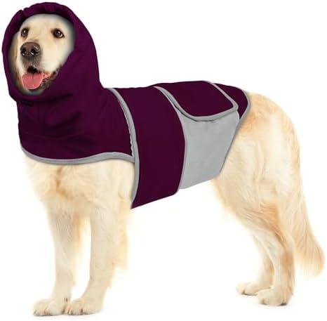 Dog Anxiety Shirt with Hood, M, Roman fabric, Purple