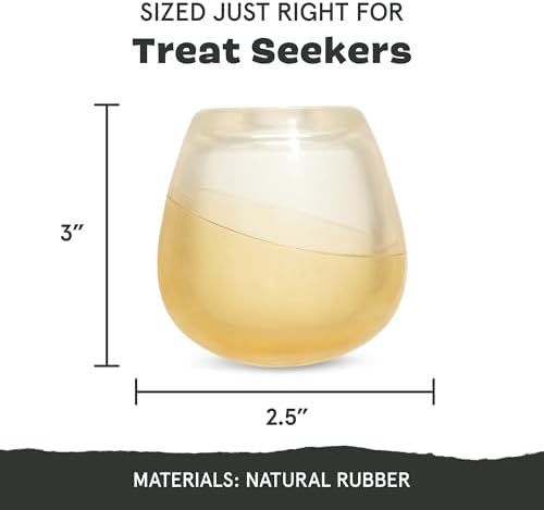 BarkBox Tipsy Toast Glass - for Medium to Large Dogs | Treat Dispensing Dog Toys - Puppy and Pet Toys