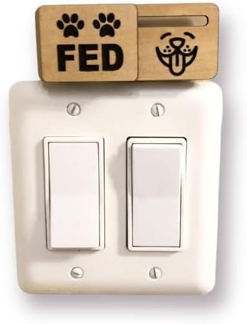 Dog FED Not FED EZSlide Tracker - Dog Face (Magnets | Adhesives)