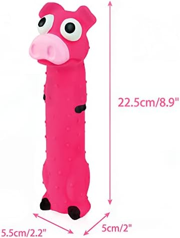 CHIWAVA 3PCS 9" Squeaky Latex Dog Toy Standing Stick Animal for Medium Dogs | Puppy Fetch Interactive Play for Small Medium Dog,Indoor & Outdoor Training Toys,Assorted Colors