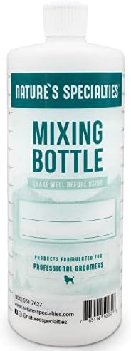 Nature's Specialties Mixing Bottle for Concentrated Dog Shampoo, Natural Choice for Professional Pet Groomers, Easy to Read Measurements, Made in USA, 32oz