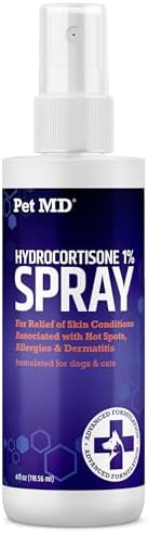 Pet MD Salmon Omega Bites and Hydrocortisone Spray Bundle - Allergy and Itch Relief Bundle for Dogs
