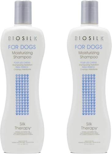 BioSilk for Dogs Silk Therapy Moisture Dog Shampoo, 12 Fl Oz, 2-Pack