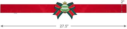 Blueberry Pet Festival Fever Christmas Tree Dog Collar Cover – Holiday Decorative Accessory Fits Small, Medium & Large Dog Collars