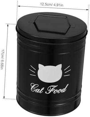 INOOMP Airtight Metal Canister for Pet Food Convenient with Moisture Protection Versatile Storage for Dogs and Cats Use
