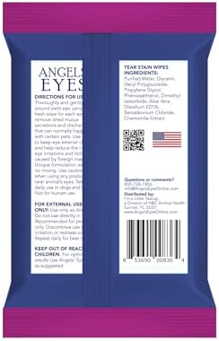 Angels' Eyes Tear Stain Wipes with Aloe Vera & Chamomile, 40 Count