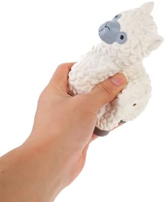 Ipetboom Squeak Latex Dog Toy, Soft Rubber Chew Toy Cute Sheep Puppy s Funny Animal Pet Bite Dog Interactive Fetch Play for Small Medium Pets
