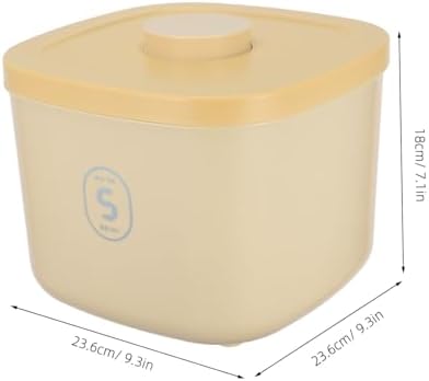 SHINEOFI Vacuum Sealed Pet Food Storage Container Small Yellow Airtight Cat Food Holder for Household Use