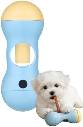 PETHROOM Bully Stick Holder for Dogs – Durable Dog Chew Holder, Nosework Enrichment Toy, Helps Prevent Choking, Fits 0.12–0.4 inch Bully Sticks, Ideal for Small Medium Dogs, Soft Blue