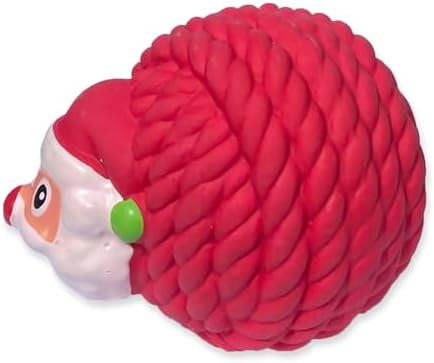 WantChew Latex Dog Squeaky Chew Toy Chrismas Series (Santa Ball)