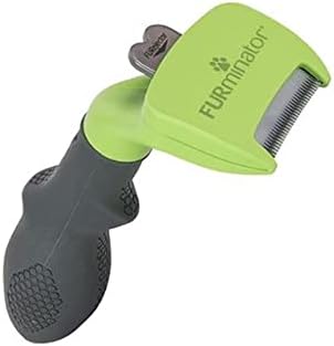 FURminator Small Dog Undercoat deShedding Tool for Long Hair, Small, Green