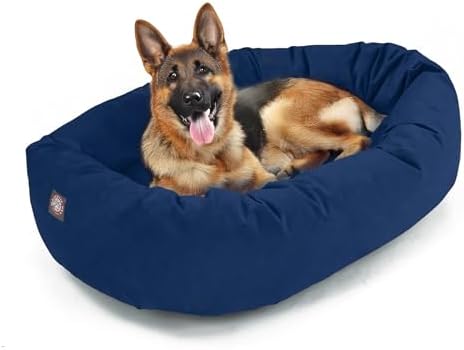 Majestic Pet Suede Calming Dog Bed, 52 Inch X-Large, Washable, Navy