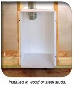 Metal Dryer Vent Box DBX1017FR White for 2x6 Walls