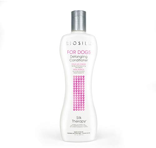 BioSilk for Dogs Silk Therapy Detangling Conditioner, 12 Fl Oz, 2-Pack | Smooths knots and tangles for soft, manageable coats, supports routine grooming and brushing