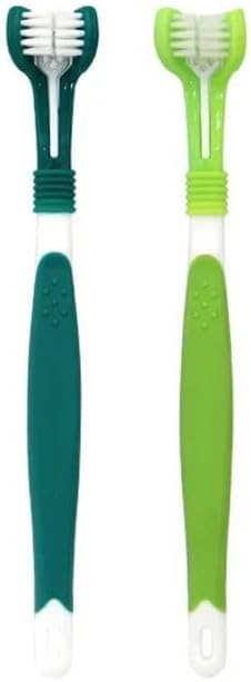 Dog Toothbrush, Triple Headed Toothbrush Dog for Pet Dental Care Health Supplies
