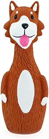 CHIWAVA 3PCS 5.7'' Squeaky Latex Short Standing Stick Toy for Small Dogs | Funny Animal Design,Soft Fetch Interactive Play, Indoor Outdoor Activity Training Toys,Assorted Colors
