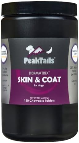 KALA HEALTH PeakTails Skin & Coat Supplement for Dogs, 150 Count