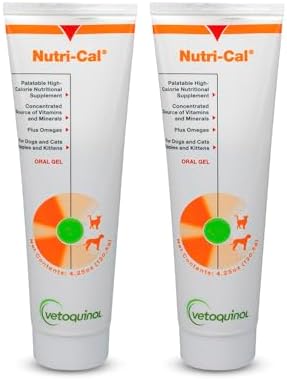 Vetoquinol Nutri-Cal - High-Calorie Nutritional Gel - Supports Daily Nutrition for Picky Eaters - Essential Nutrients & Vitamins for Cats & Dogs - Easy Feeding Oral Gel - 4.25 oz (Pack of 2)
