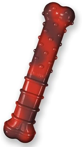 Nylabone Power Chew Textured Bone Dog Chew Toy, Beef Jerky Flavor, Large | Durable, long lasting, discourages destructive chewing, teeth-cleaning textures, flavor throughout, for dogs up to 50 lbs