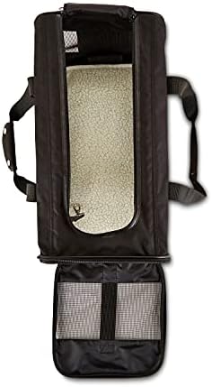 Amazon Basics Soft-Sided Mesh Pet Travel Carrier, Airline Approved, Up to 22 lbs, Black