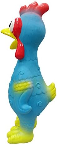 Latex Chicken Design with Swirl Pattern Dog Toy (Blue)