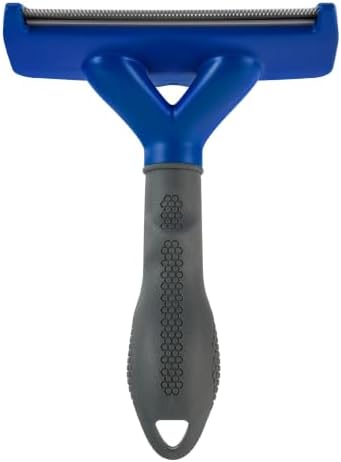 FURminator Large Dog Undercoat deShedding Tool for Long Hair, Large, Blue
