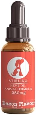 STIRLING Hemp Seed Oil for Dogs & Cats, MCT, Omega 3 6 9, Bacon Flavor