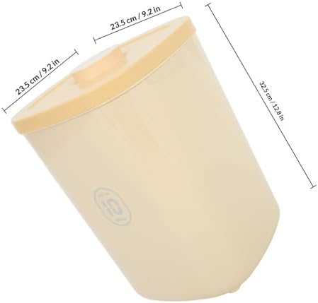 GALPADA Large Yellow Vacuum Sealed Pet Food Storage Container Airtight Dog and Cat Food Bin Moisture-proof Bucket for Home Use