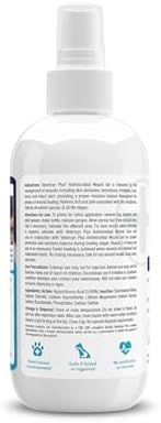 Vetericyn Plus Dog Wound Care Hydrogel Spray | Healing Aid and Wound Protectant, Sprayable Gel to Relieve Dog Itchy Skin, Safe for All Animals. 8 Ounces
