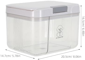 Airtight with Vacuum Seal 6lb Capacity Pet Food Storage Container Abs+pp+silicone Material Box for, 6lb, Transparent