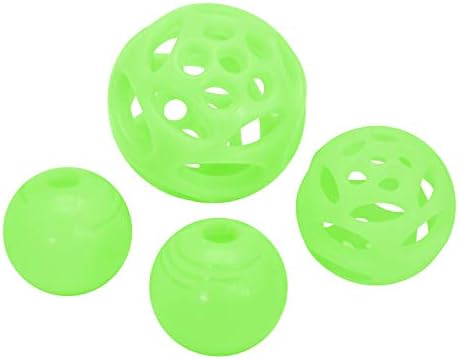 Chew King by Mammoth Glow-in-the-Dark Dog Fetch Balls (4-Pack Combo), Lattice & Rubber Fetch Toys for Night Play, High Bounce, Rechargeable Under Any Light, Multiple Sizes