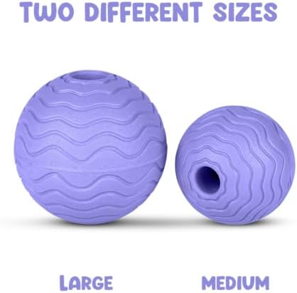 Foam Fetch Ball for Dogs – Durable EVA Foam Dog Ball, Interactive Chew Toy for Dogs, Lightweight Floating Ball for Water, Pool & Outdoor Fetch Games (Purple, Large)