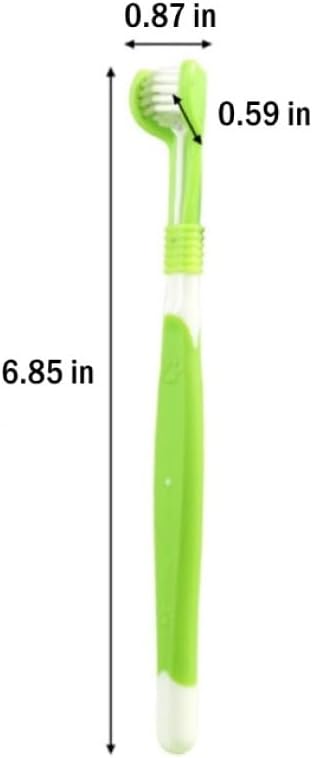 Pet Toothbrush for Dogs & Cats – Dual-Head Pet Toothbrush, 2-Pack Soft Bristle Dental Care Set, Ergonomic Handle, Plaque & Tartar Removal, Assorted Colors