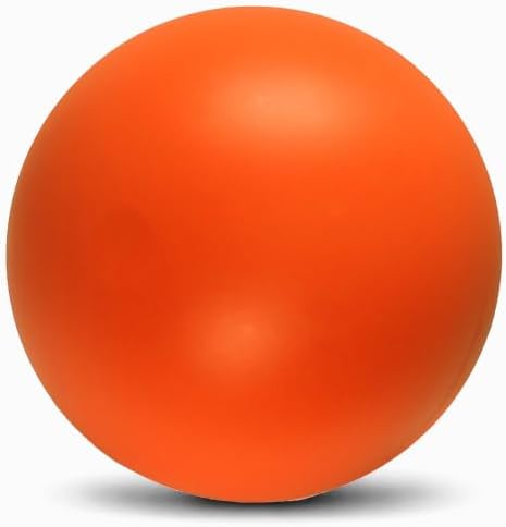 Doggie Dooley Virtually Indestructible Dog Ball - 14 Inch Hard Plastic Interactive Dog Toy for Large Breeds Over 75+ lbs - Built for Herding & Push Play - Floats in Water, Made in USA - Orange