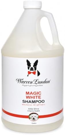 Warren London Magic Bright Whitening Dog Shampoo for White Coats, 1 Gallon