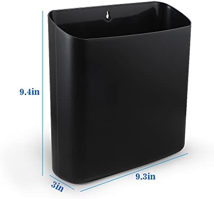 Picowe Magnetic Laundry Storage, Large Lint Holder Bin for Laundry Room, Space-Saving Trash Container Hanging on Dryer, Washer or Wall Mount Trash Bin (Black)
