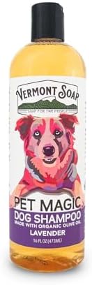 VERMONT SOAP Organic Pet Shampoo, Lavender Natural Dog Shampoo, 16 oz