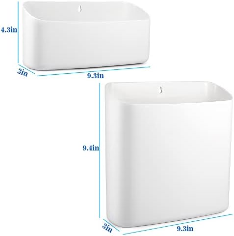 Picowe Magnetic Laundry Storage, 2 Pack Lint Holder Bin for Laundry Room, Space-Saving Trash Container Hanging on Dryer, Washer or Wall Mount Trash Bin (Gray White)