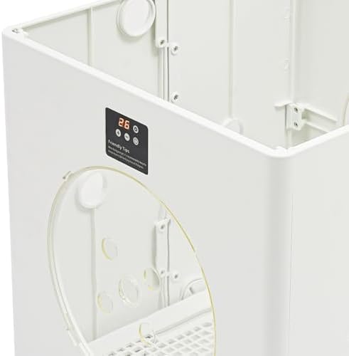 88L Automatic Pet Dryer Box for Cats & Small Dogs, Foldable & Ultra-Quiet, with 8 High-Velocity Fans, 360° Drying, Smart Temperature Control, 4-Speed Timer 800W, ABS-White