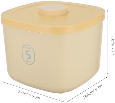 Airtight Vacuum Sealed Small Yellow Grain Bin Moisture-proof Cat and Dog Food Holder for, Small, Yellow