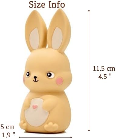 Rubber Squeaky Dog Toys, Latex Dog Squeaky Toys, Easter Bunny Dog Toy, Love Struck Bunny, Small (Beige)