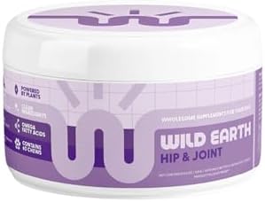 Wild Earth Dog Supplements, Soft Chews for Hip & Joint Support, with Omega 3 Fatty Acids & Anti-inflammatory Turmeric, Veterinarian-Developed, Vegan