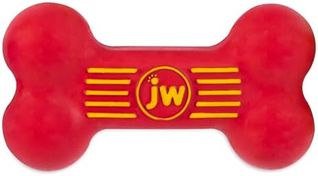 JW Pet Dog iSqueak Bone Dog Toy, Large, Assorted Colors