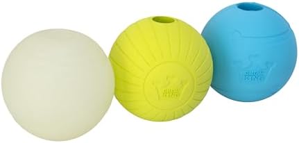 Chew King by Mammoth Glowing Fetch Ball, Dog Ball Toys, 2.5" Combo