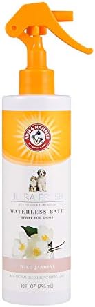 Arm & Hammer Ultra Fresh Waterless Dog Bath Spray, White Jasmine, 10 Fl Oz | No-rinse baking soda formula for dogs that resist bathing, freshens coat between full baths or after outdoor activity