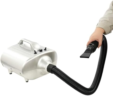 Dog Hair Dryer 3600W High Velocity Professional Dog Pet Grooming Hair Drying Force Dryer Blower, Dual-Motor High-Power Pet Dryer with 2 Nozzles, Adjustable Temperature & Speed, for Pet Care(Silver)