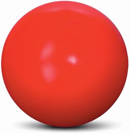 Doggie Dooley Virtually Indestructible Dog Ball - 14 Inch Hard Plastic Interactive Dog Toy for Large Breeds Over 75+ lbs - Built for Herding & Push Play - Floats in Water, Made in USA - Red